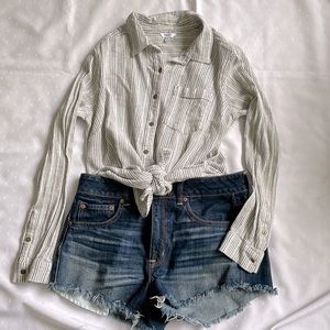 Sonoma Cotton Blend Button Up Shirt- Coastal Style